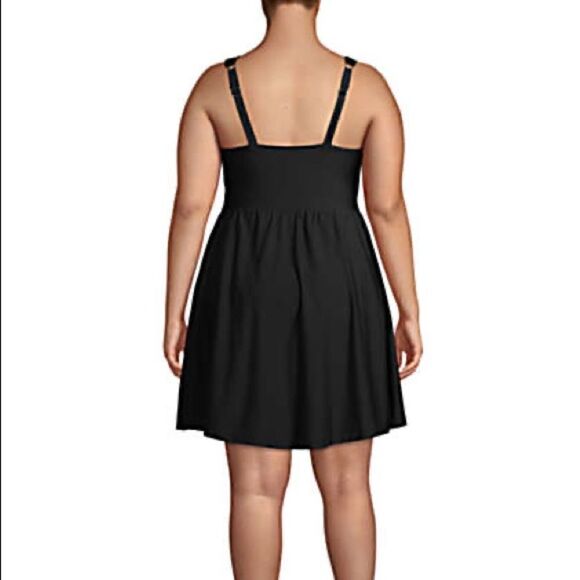 Lands' End Plus Regular Surplice Tummy Control one piece swimsuit black Various - Picture 6 of 15